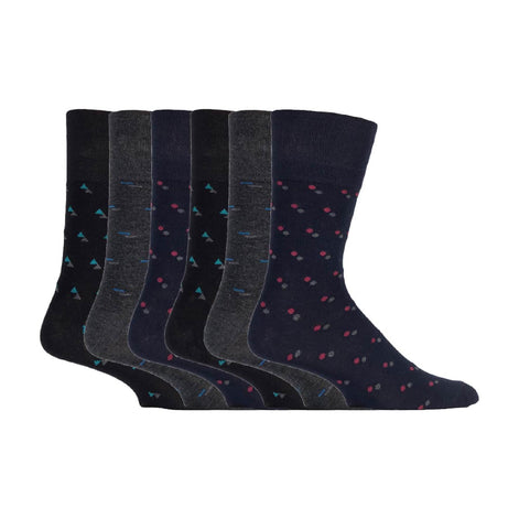 6 Pack Men's Non Elastic Loose Top Bamboo Socks