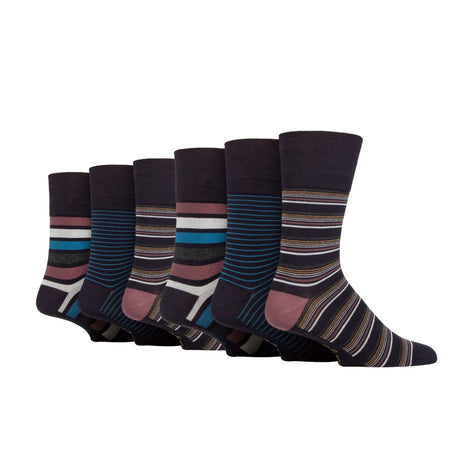 6 Pack Men's Non Elastic Loose Top Bamboo Socks