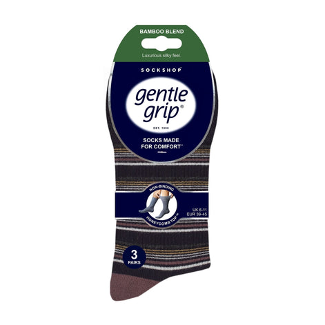 6 Pack Men's Non Elastic Loose Top Bamboo Socks