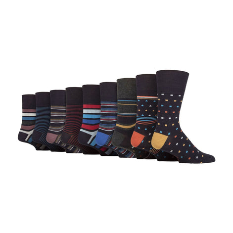 9 Pack Mens Soft Breathable Bamboo Non Elastic Dress Socks