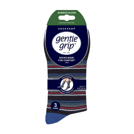 6 Pack Men's Non Elastic Loose Top Bamboo Socks