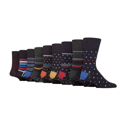 9 Pack Mens Soft Breathable Bamboo Non Elastic Dress Socks