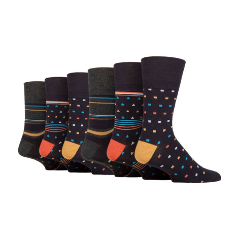 6 Pack Men's Non Elastic Loose Top Bamboo Socks