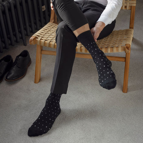 6 Pack Men's Non Elastic Loose Top Bamboo Socks