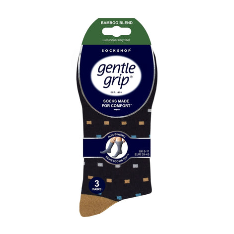 6 Pack Men's Non Elastic Loose Top Bamboo Socks