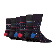 6 Pack Men's Non Elastic Loose Top Bamboo Socks