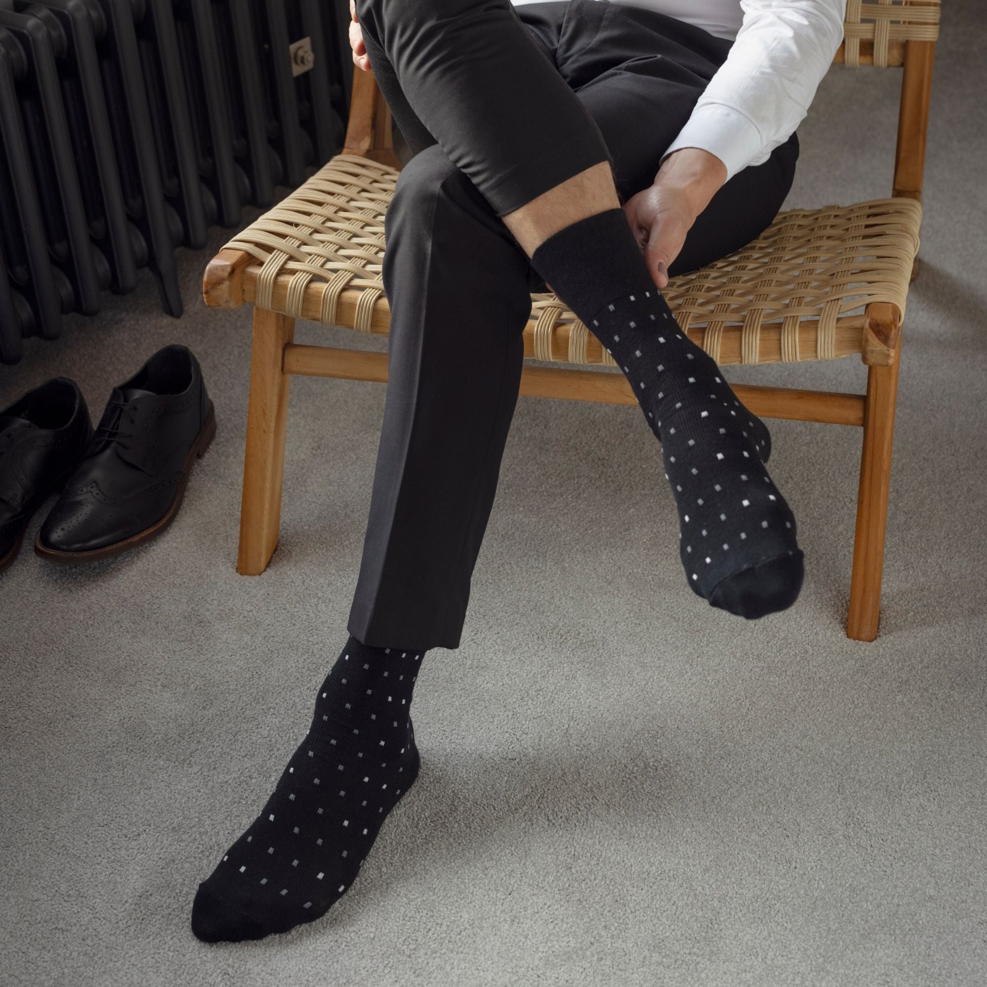 6 Pack Men's Non Elastic Loose Top Bamboo Socks