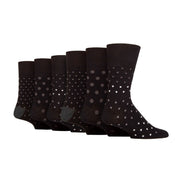 6 Pack Men's Non Elastic Loose Top Bamboo Socks
