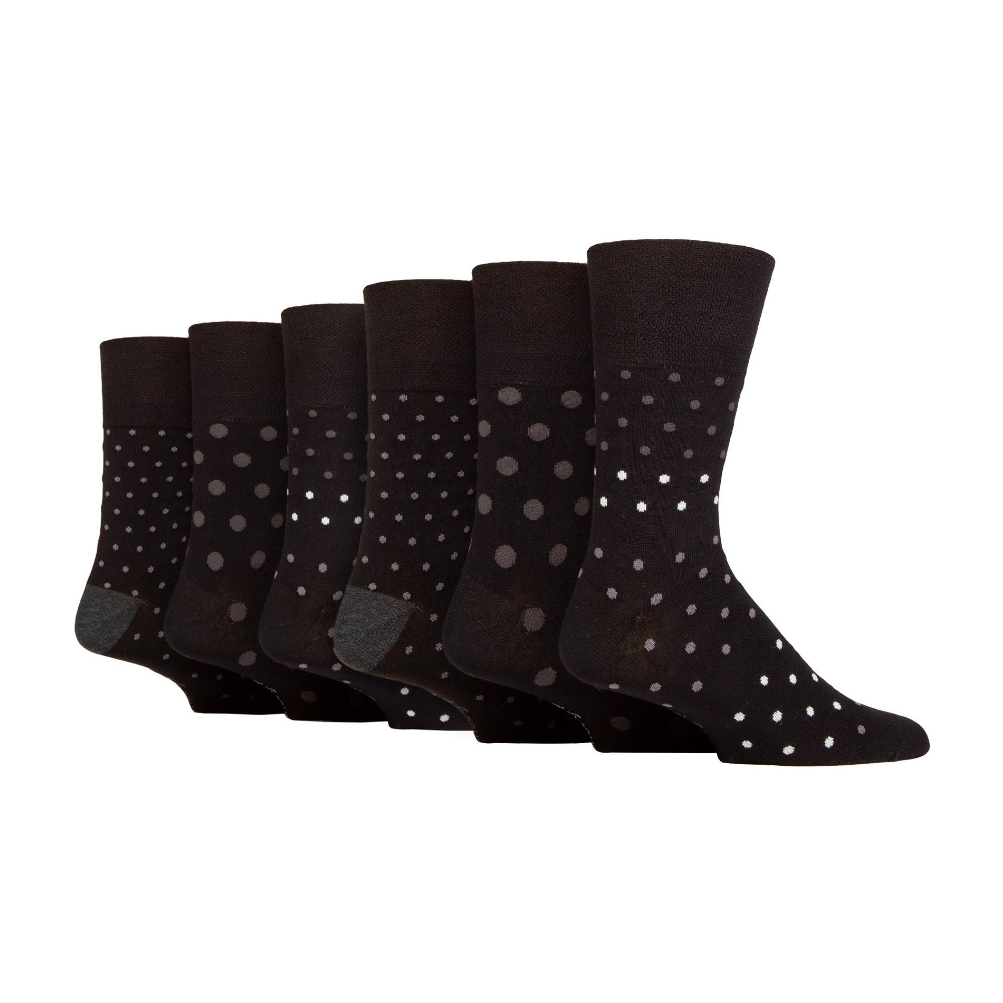 6 Pack Men's Non Elastic Loose Top Bamboo Socks