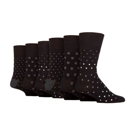 6 Pack Men's Non Elastic Loose Top Bamboo Socks