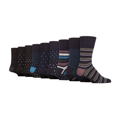 9 Pack Mens Soft Breathable Bamboo Non Elastic Dress Socks