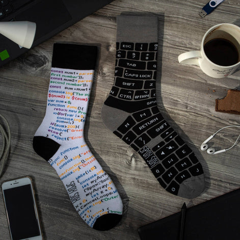 1 Pack Unisex Mismatched Novelty Odd Socks - IT Developer