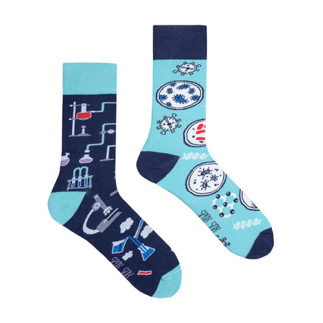 1 Pack Unisex Mismatched Novelty Odd Socks - Laboratory