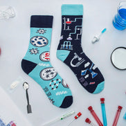 1 Pack Unisex Mismatched Novelty Odd Socks - Laboratory