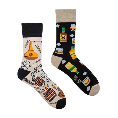1 Pack Unisex Mismatched Novelty Odd Socks - Whisky