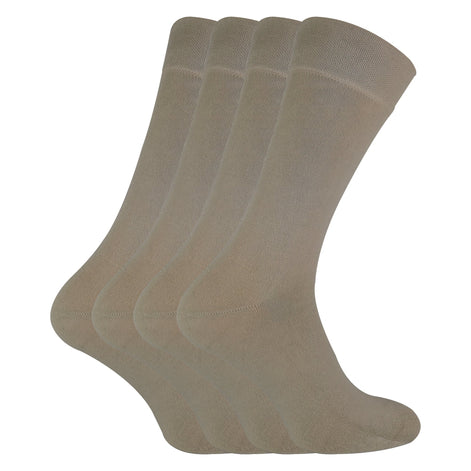 4 Pack Unisex Luxury Bamboo Crew Dress Socks