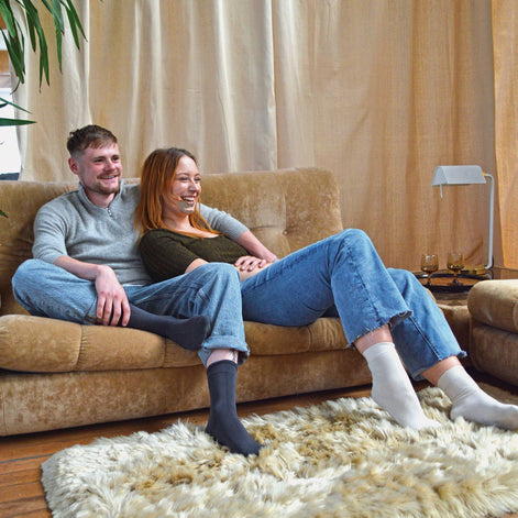 4 Pack Unisex Luxury Bamboo Crew Dress Socks