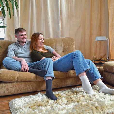 4 Pack Unisex Luxury Bamboo Crew Dress Socks