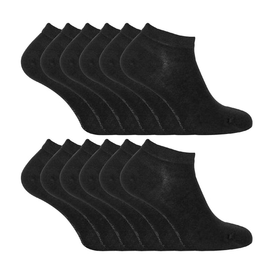 Mens 12 Pack Bamboo Trainer Socks: Cushioned Low Cut Socks for Summer Comfort