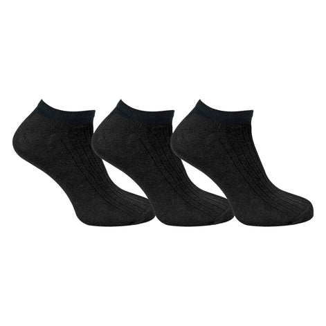 3 Pack Womens 100% Cotton Trainer Socks