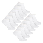 12 Pack Womens 100% Cotton Trainer Socks