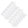 12 Pack Womens 100% Cotton Trainer Socks