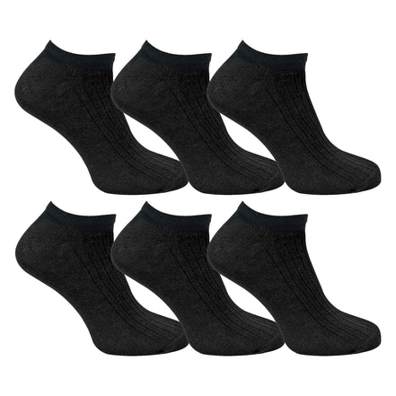 12 Pack Mens 100% Cotton Trainer Socks