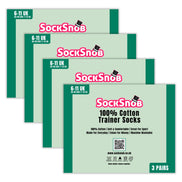 12 Pack Mens 100% Cotton Trainer Socks