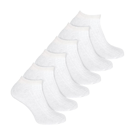 6 Pack Mens 100% Cotton Soft Breathable Ankle Trainer Socks