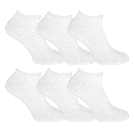12 Pack Mens 100% Cotton Trainer Socks