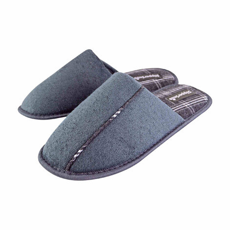 Mens Slip on Style Wide Back Mule Slippers (6 Sizes)