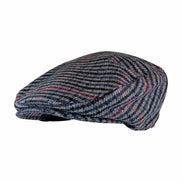 Mens Houndstooth Plaid Wool Blend Newsboy Flat Cap