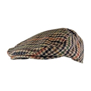Mens Traditional Tweed Design Checked Flat Cap