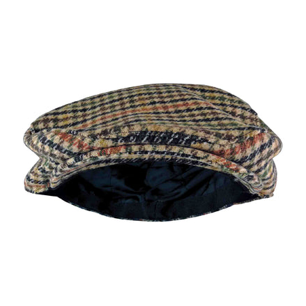 Mens Traditional Tweed Design Checked Flat Cap
