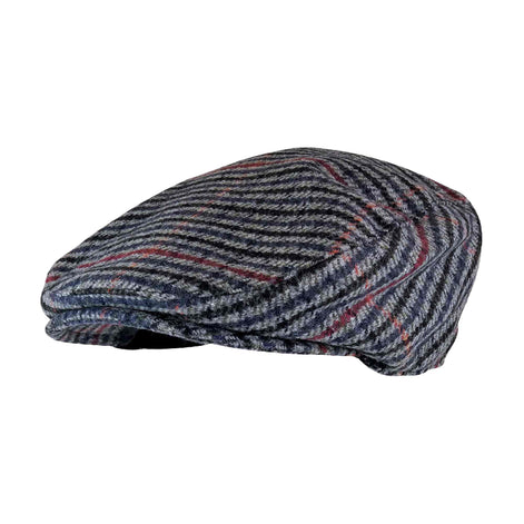 Mens Traditional Tweed Design Checked Flat Cap
