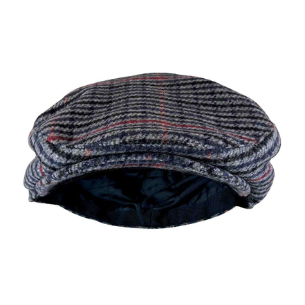 Mens Traditional Tweed Design Checked Flat Cap