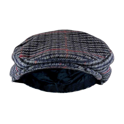 Mens Traditional Tweed Design Checked Flat Cap