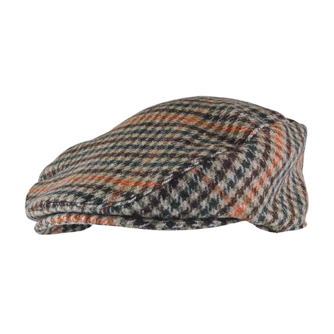 Mens Traditional Tweed Design Checked Flat Cap