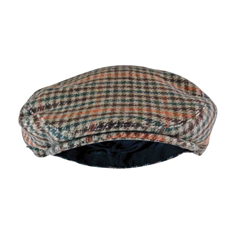 Mens Traditional Tweed Design Checked Flat Cap