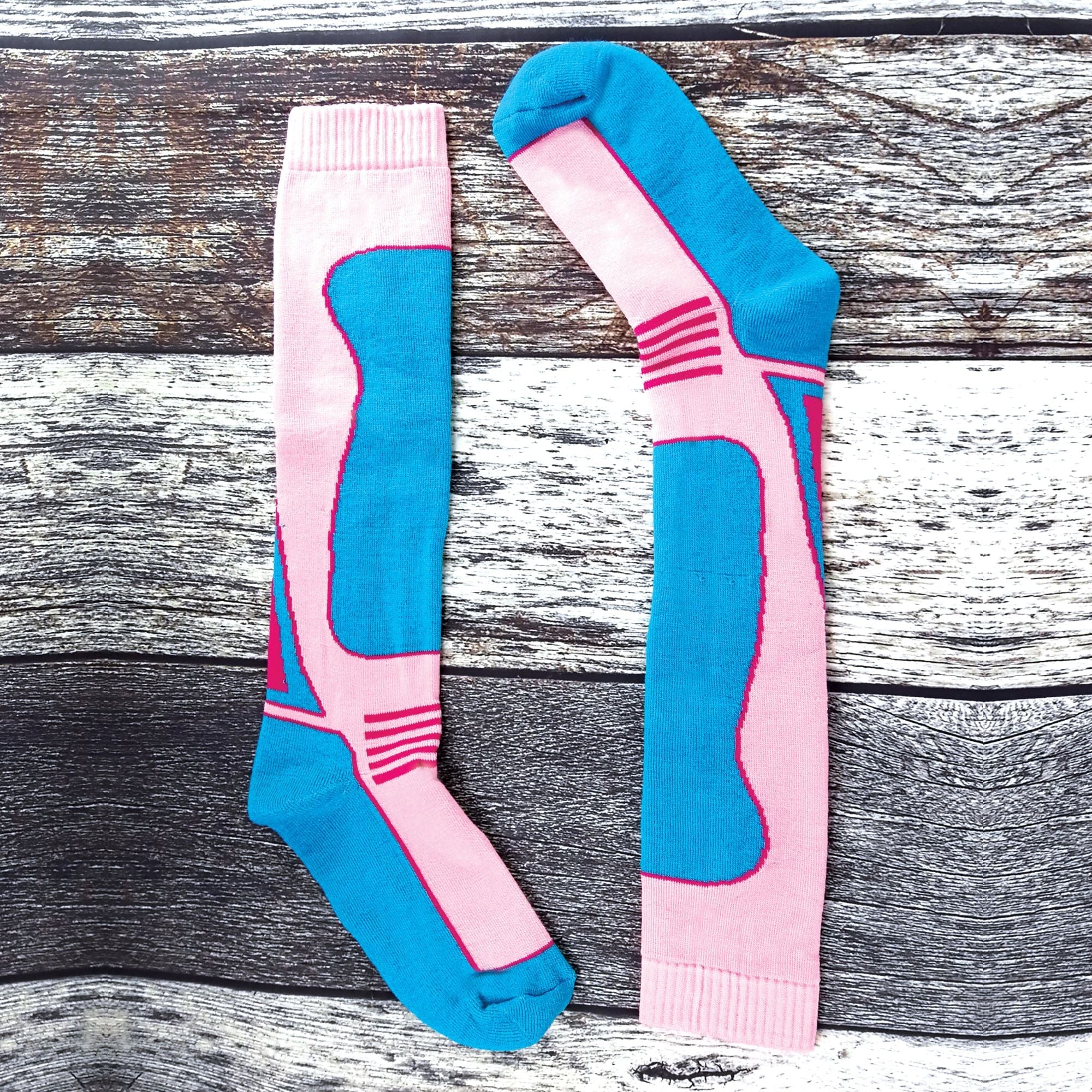 4 Pack Men's Long Knee High Wool Blend Ski Socks