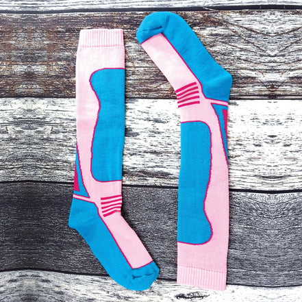 4 Pack Men's Long Knee High Wool Blend Ski Socks