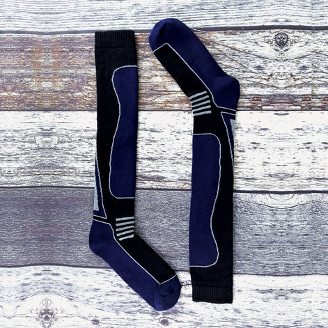 4 Pack Ladies Long Knee High Wool Blend Ski Socks