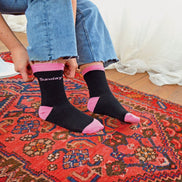 7 Pack Ladies Days Of The Week Socks | Black Novelty Dress Socks