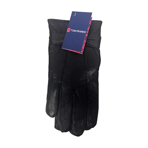 Ladies Fleece Lined Warm Leather Gloves with Bow