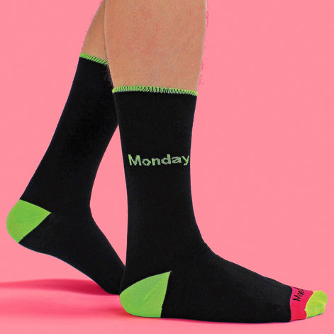 7 Pack Men's Days of the Week Novelty Cotton Socks