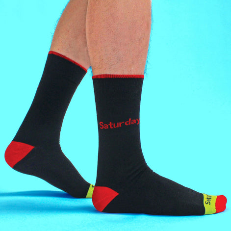 7 Pack Men's Days of the Week Novelty Cotton Socks
