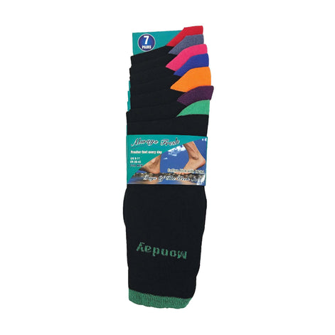 7 Pack Men's Days of the Week Novelty Cotton Socks