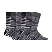 6 Pack Men's Colourful Striped Patterned Dress Cotton Socks