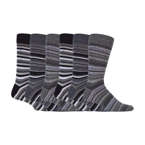 6 Pack Men's Colourful Striped Patterned Dress Cotton Socks