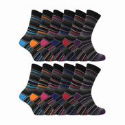 Mens 12 Pairs Cotton Rich Formal Dress Coloured Socks